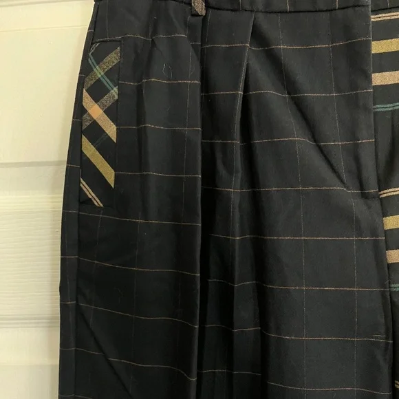 Topshop Multi-Plaid Wide Leg Trouser - Picture 2 of 6